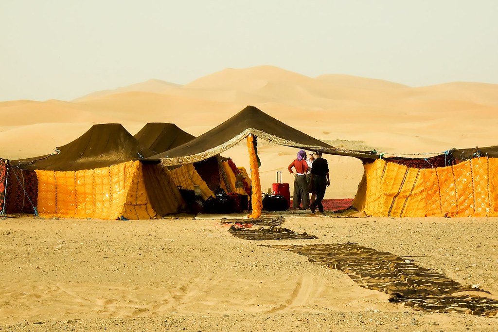 The tent complex at Merzouga (Erg Chebbi)